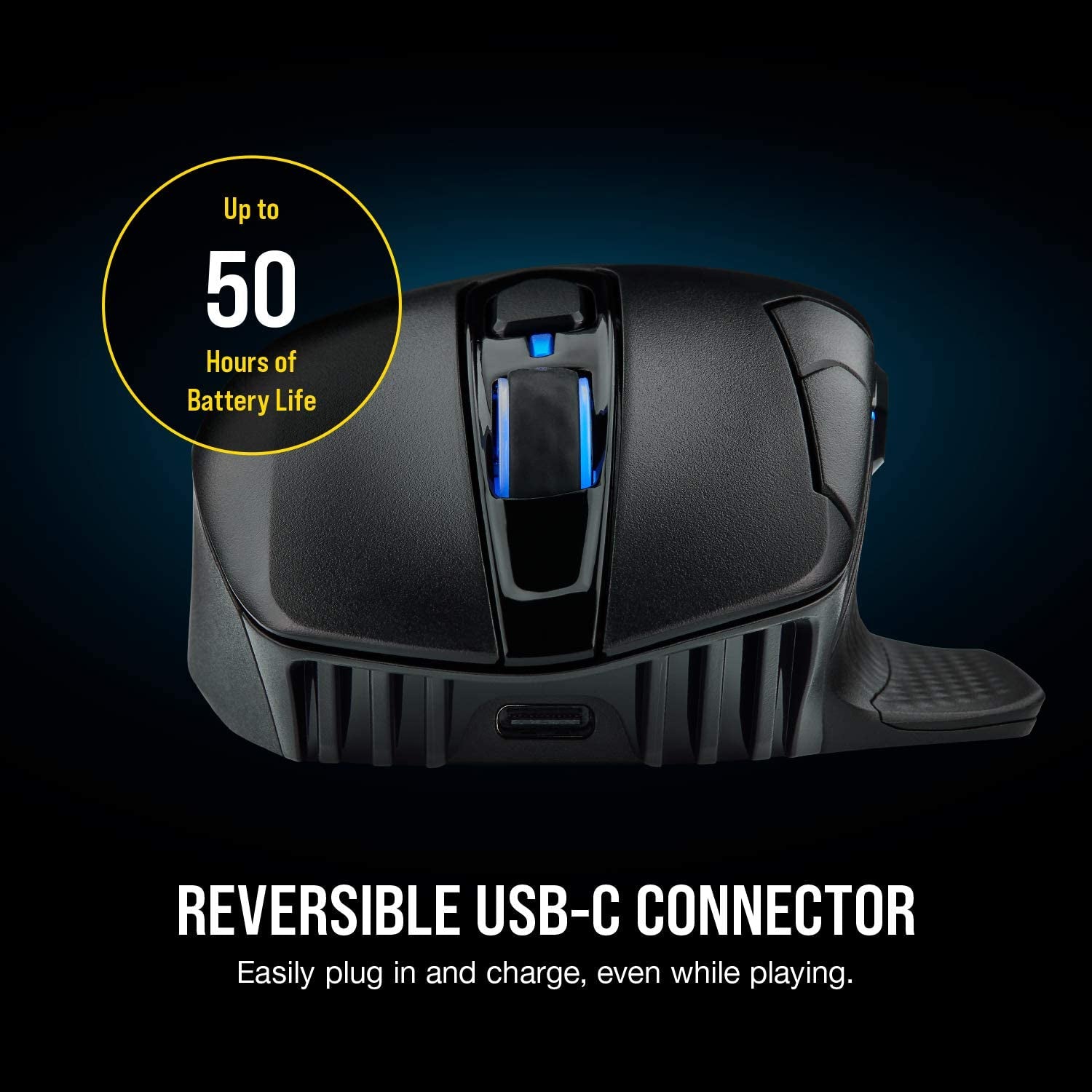 Dark Core RGB Pro, Wireless FPS/MOBA Gaming Optical Mouse with Slipstream Technology, Black, Backlit RGB LED, 18000 DPI, Optical,Ch-9315411-Na