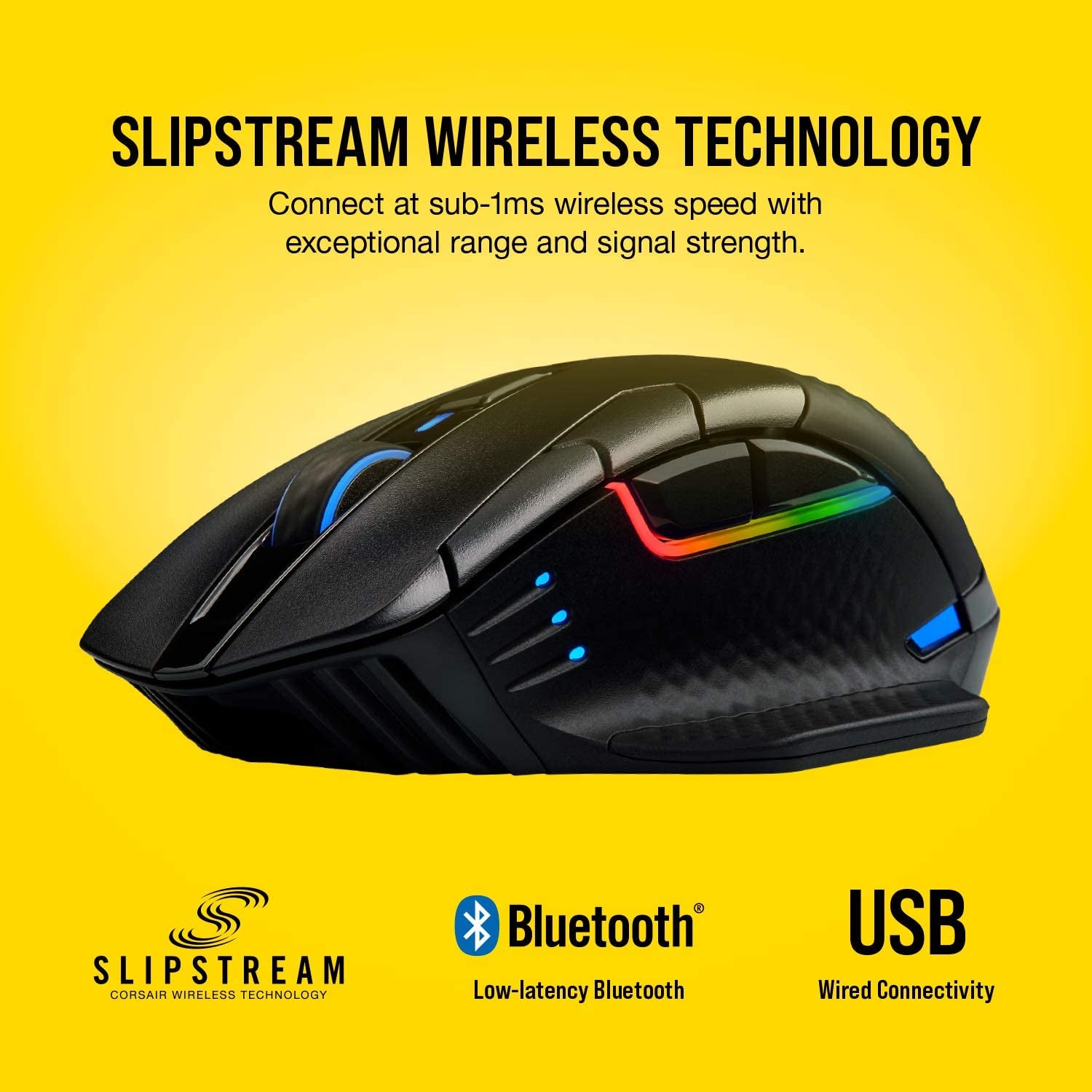 Dark Core RGB Pro, Wireless FPS/MOBA Gaming Optical Mouse with Slipstream Technology, Black, Backlit RGB LED, 18000 DPI, Optical,Ch-9315411-Na