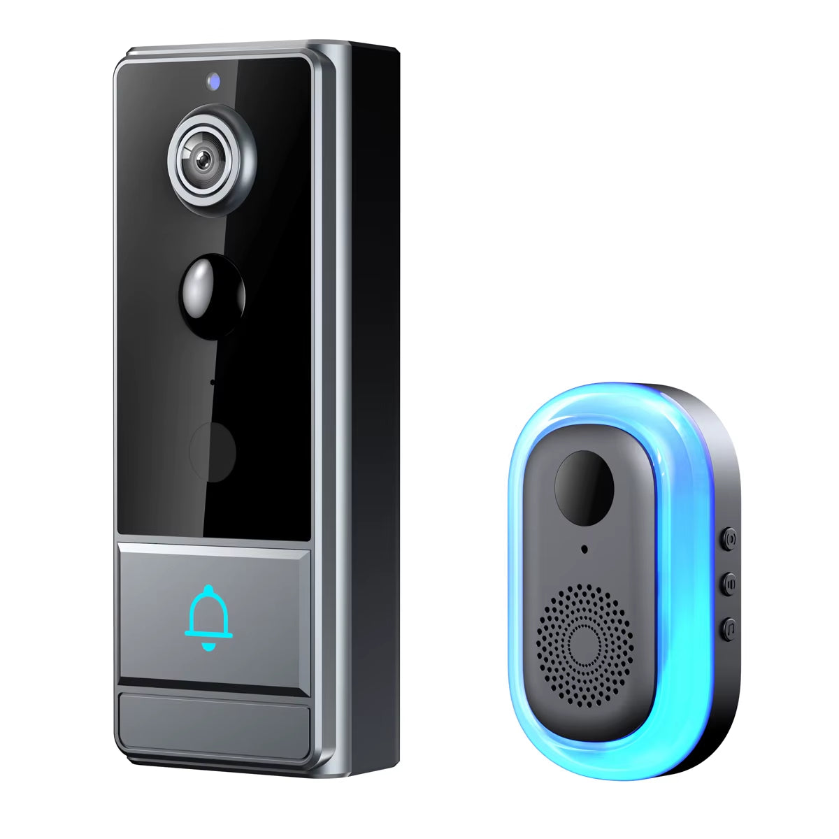 Wireless Wifi Video Doorbell, Night Vision, Photo and Video, 2 Way Audio, Live Notification Live Video, Wireless Security Camera