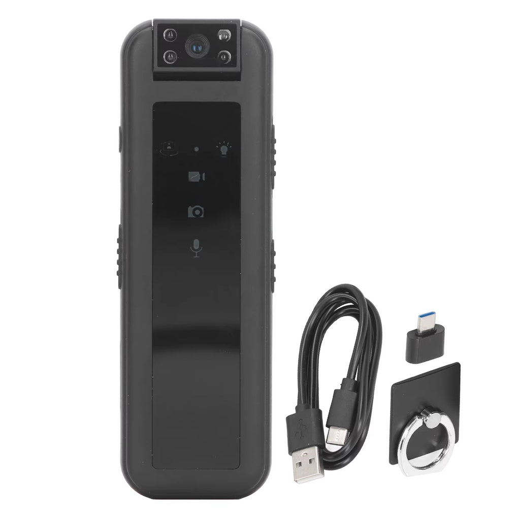 1080P Camera Video Recorder Wearable Video Camera with LED Indicator Light Clip Clip Camera Video Camera
