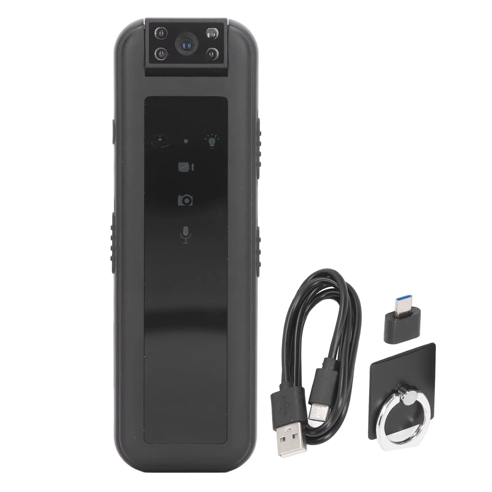 1080P Camera Video Recorder Wearable Video Camera with LED Indicator Light Clip Clip Camera Video Camera