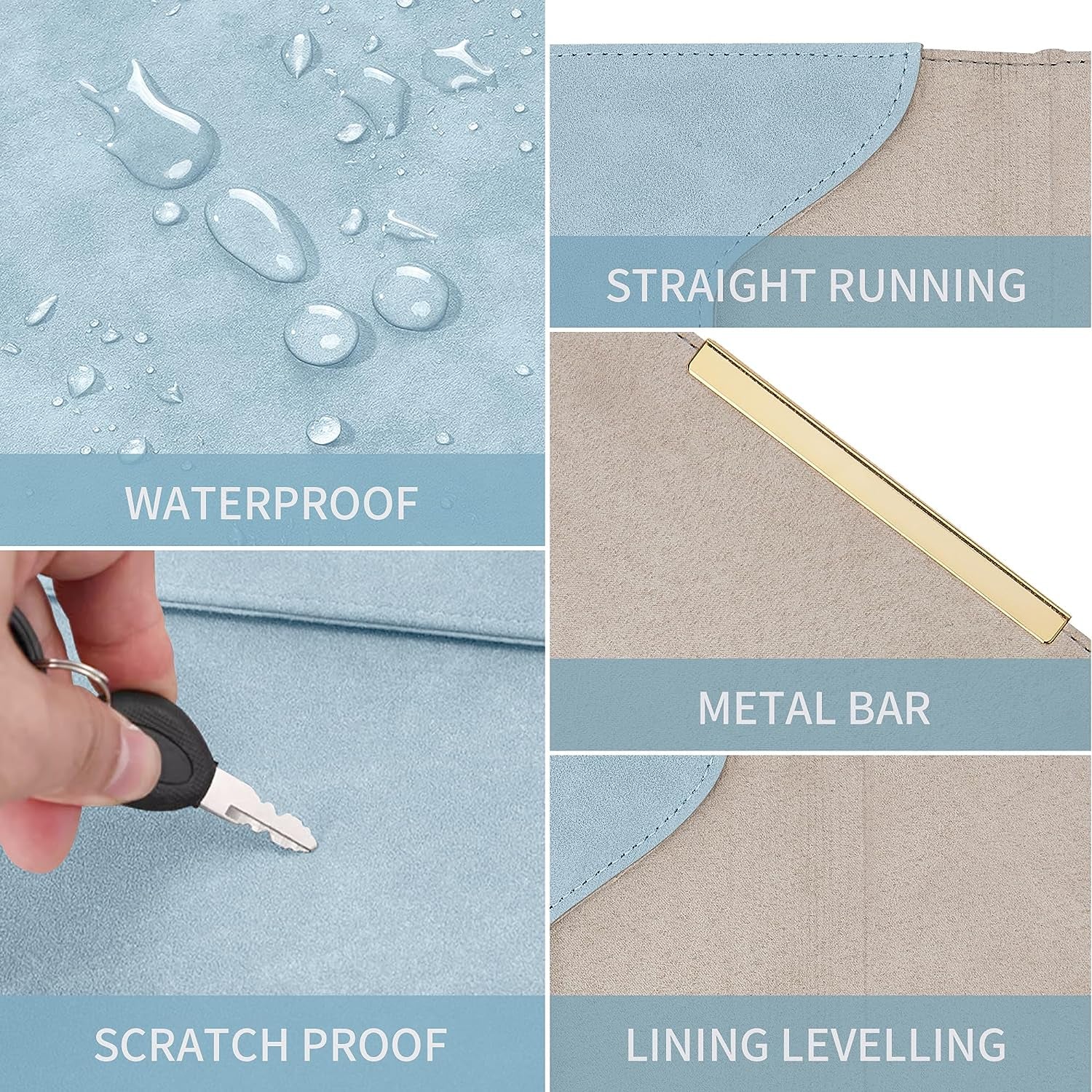 13.3-14 Inch Laptop Sleeve Case Faux Suede Leather for 13.3 13.5 13.6 14 Inches Macbook Air Pro Retina 13"-14" Surface Pro with Pouch